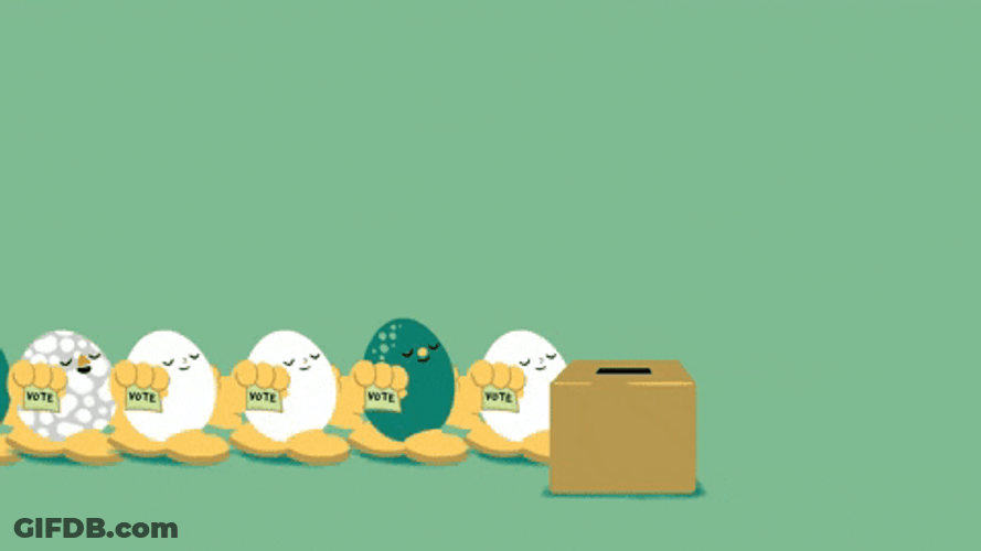 Egg Dog Walking And Vote For Planting Tree GIF