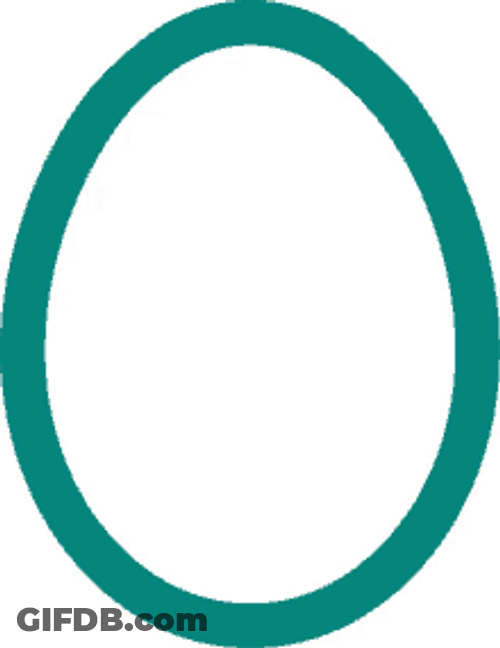 Egg Shape And Check Mark GIF