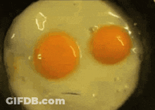 Eggs In Frying Pan Looks Like Face GIF