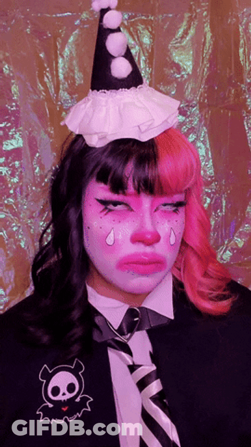 Egirl Disappointed Sad Clown GIF