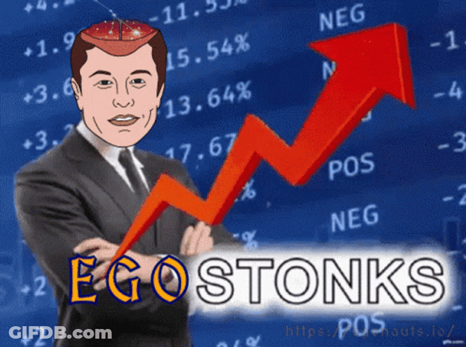 Ego Stonks Man With Exposed Brain GIF