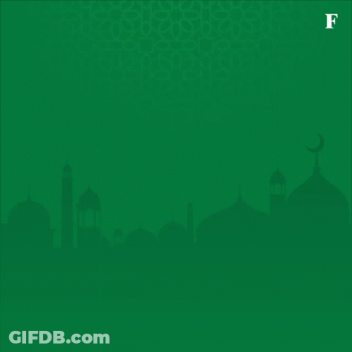 Eid Al-Fitr Greeting Card Family In Heart GIF