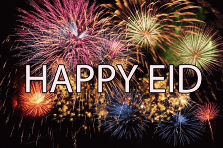 Eid Mubarak Fireworks GIF