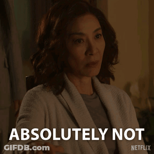 Eileen Sun Angry Absolutely Not GIF