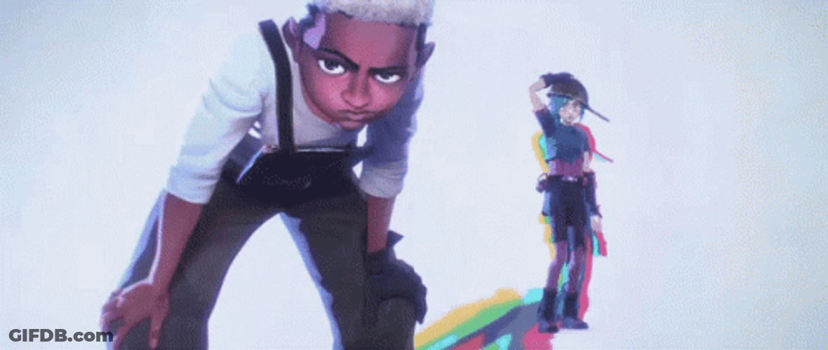 Ekko Looking At Dancing Arcane Jinx GIF