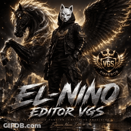 El Nino Editor VGS Poster With Masked Man GIF