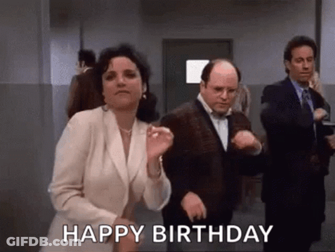 Elaine Dance Happy Birthday GIF