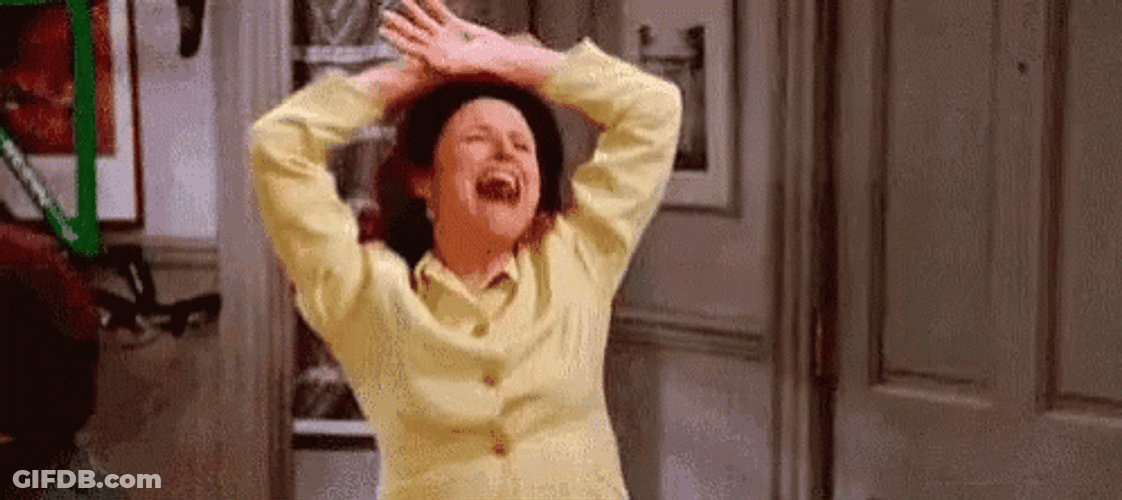 Elaine Dance Yay Excited GIF