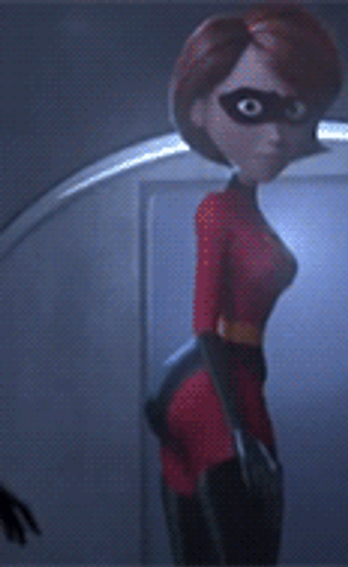 Elastigirl Trying On Her Costume GIF