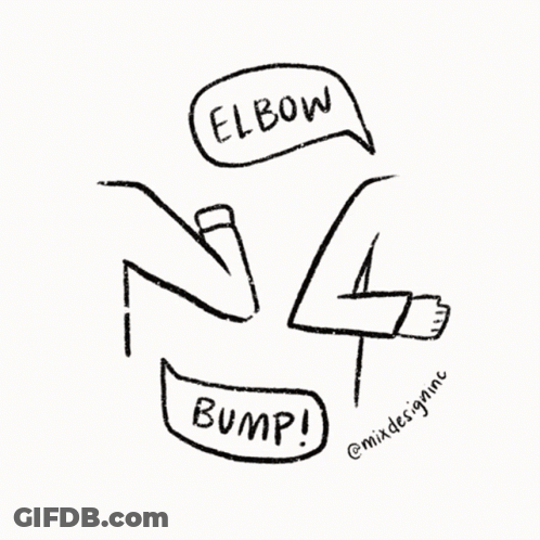 Elbow Bump Speech Bubble GIF