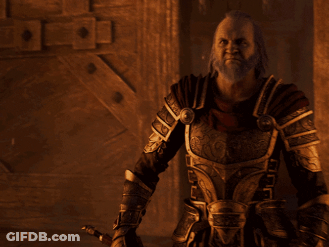 Elder Scrolls Breton Attacking Using Staff GIF