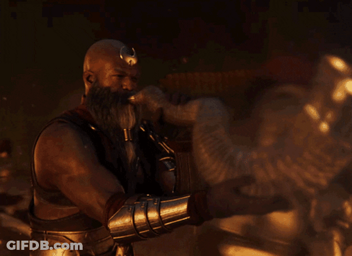 Elder Scrolls Character Blowing Horn GIF
