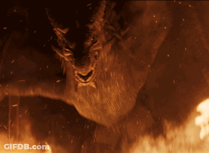 Elder Scrolls Dragon Roaring GIF