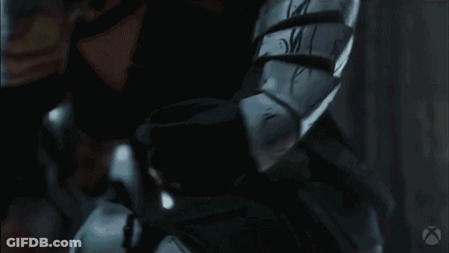 Elder Scrolls Knight Pushing High Elf GIF