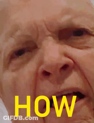 Elderly Man Close Up Saying How GIF