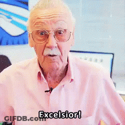 Elderly Man In Pink Shirt Saying Excelsior GIF