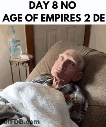 Elderly Man Laying On Couch Day 8 No Age Of Empires 2 GIF