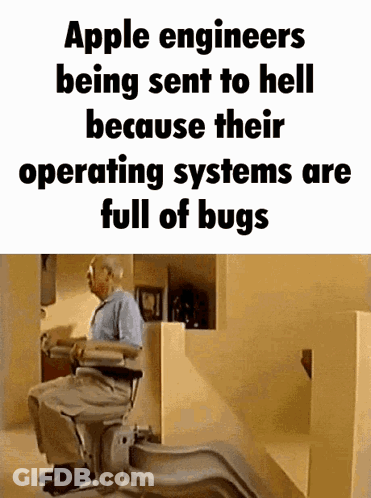 Elderly Man Saying Apple Engineers Being Sent To Hell GIF
