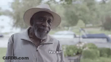Elderly Man Saying Yes Sir GIF