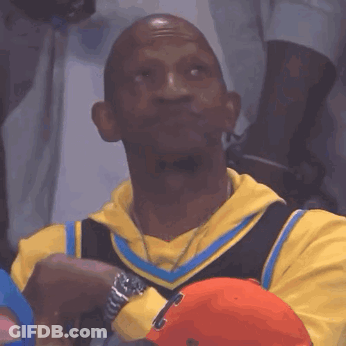 Elderly Man With Walker Saying That's Not Real GIF