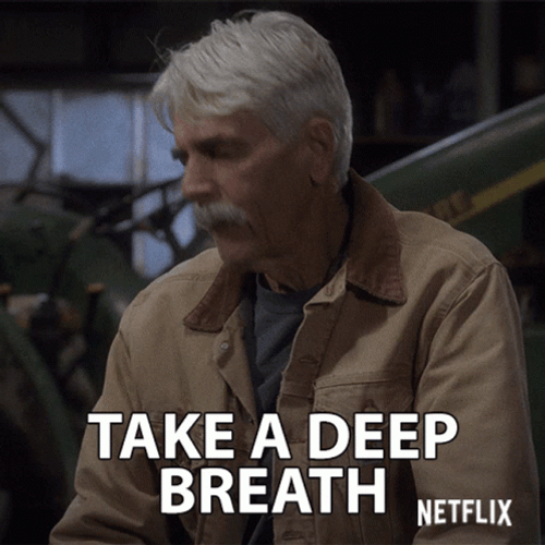 Elderly Taking Deep Breath GIF