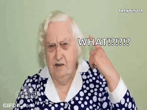 Elderly Woman Covering Ear What GIF