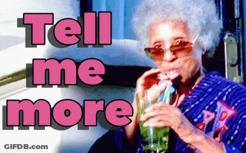 Elderly Woman Drinking Through Straw Tell Me More GIF