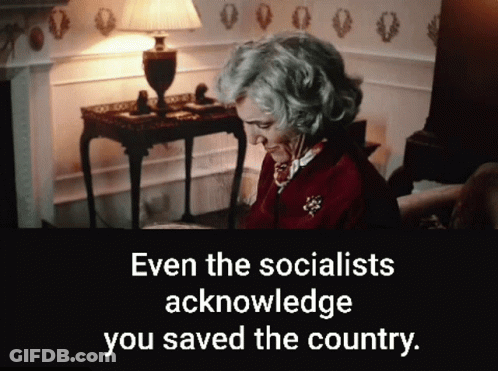 Elderly Woman: Even Socialists Acknowledge You Saved Country GIF
