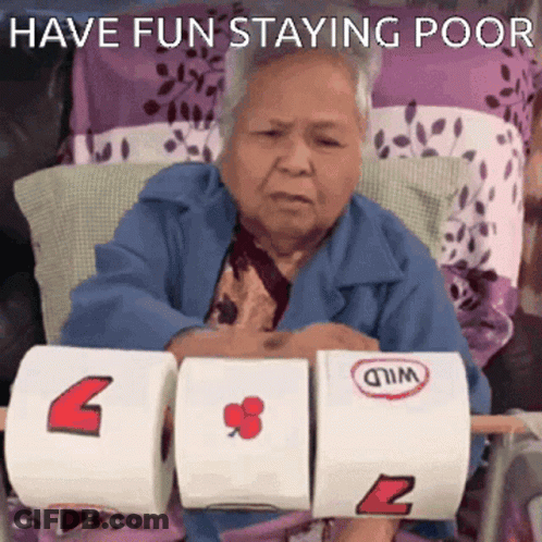 Elderly Woman Holding Toilet Paper GIF