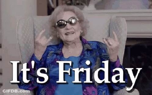 Elderly Woman In Chair It's Friday GIF