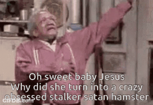 Elderly Woman In Pink Jacket With Arms Outstretched GIF