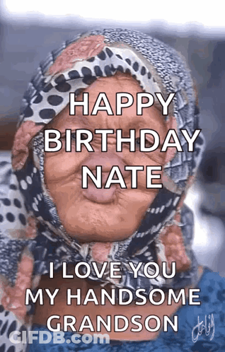 Elderly Woman In Scarf Making Funny Face GIF