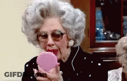 Elderly Woman Looking In Mirror GIF