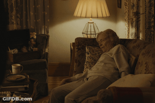 Elderly Woman Pull-Out Method Just Doesn't Work GIF