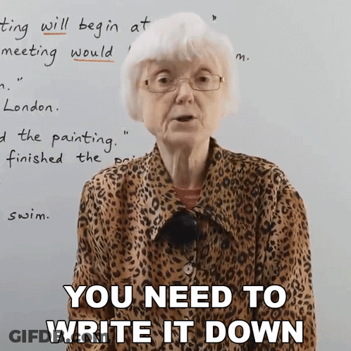 Elderly Woman Saying You Need To Write It Down GIF