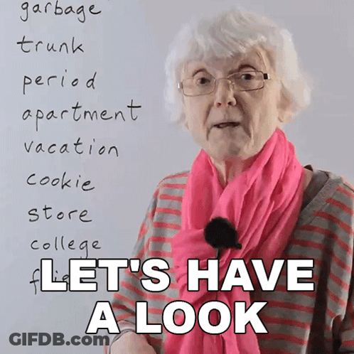 Elderly Woman Says Let's Have A Look GIF