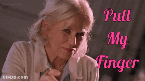 Elderly Woman Smiling Pull My Finger GIF