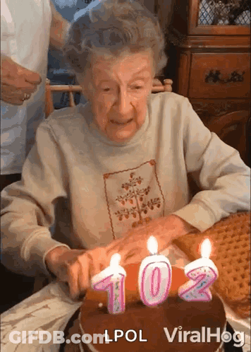 Elderly Woman With Heart Glasses And Cane GIF