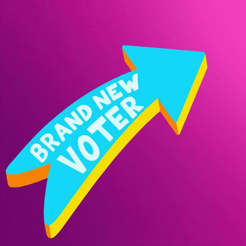 Election Day Brand New Voter On An Arrow GIF