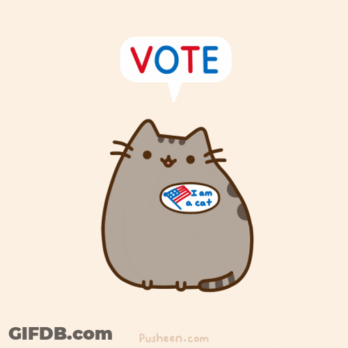 Election Day Cute Cat Says Vote GIF