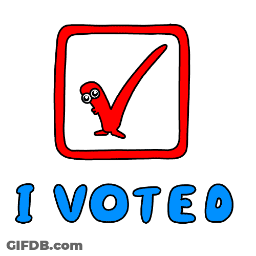 Election Day I Voted With Red Check Mark GIF