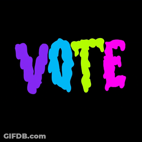 Election Day Vote Color Changing Letters GIF