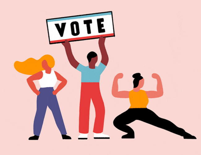 Election Day Vote Says 3 Strong Ladies GIF