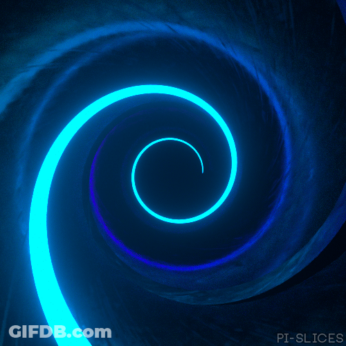 Electric Blue 3D Spiral Illusion GIF