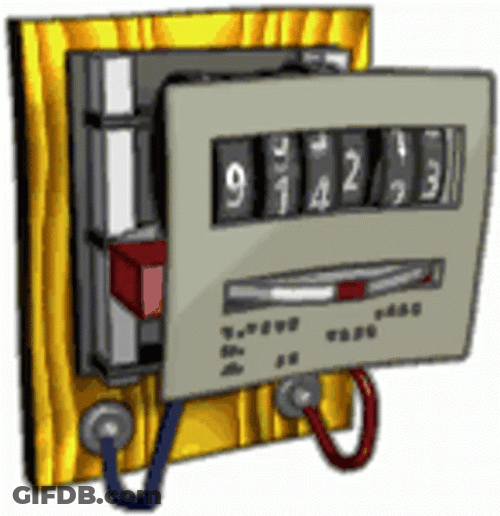 Electric Meter Calculating GIF