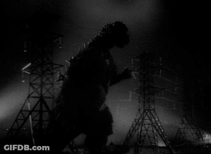 Electric Power Got Godzilla Dance GIF
