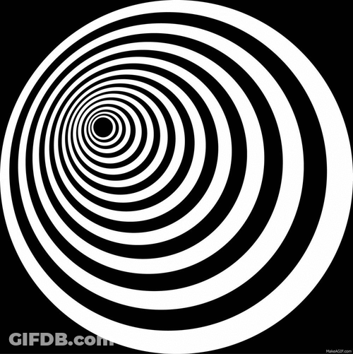 Electrifying Black And White Spiral Illusion GIF