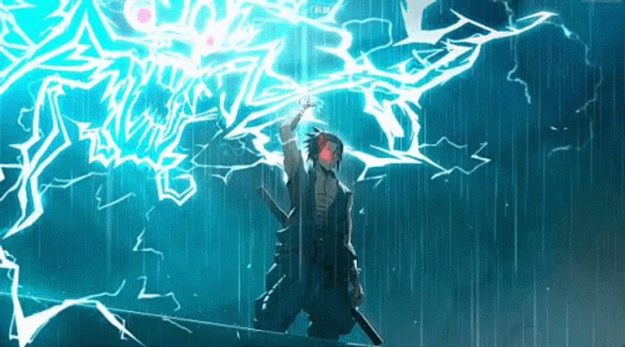 Electrifying Sasuke Uchiha Power GIF