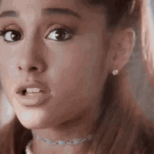 Elegant Arianna Grande Rolling Eyes GIF