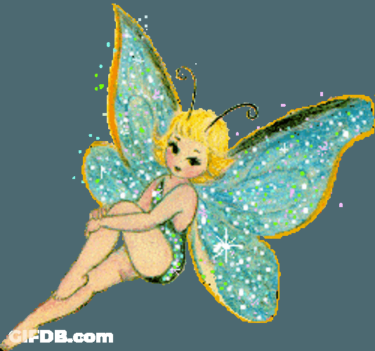Elegant Fairy With Sparkling Wings GIF